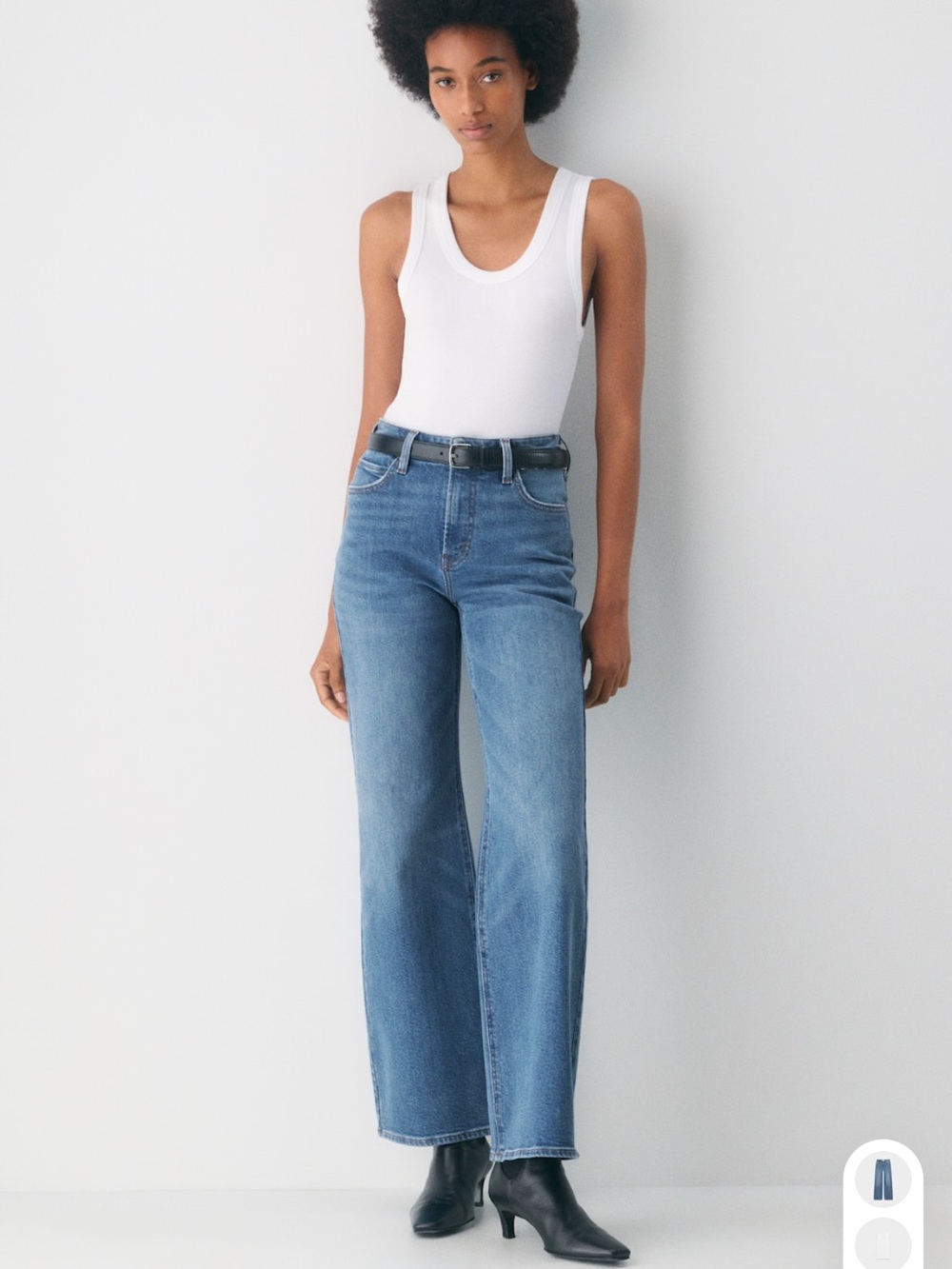 Denim Forum The '90s Snatched Hi-rise Wide Jean size 27